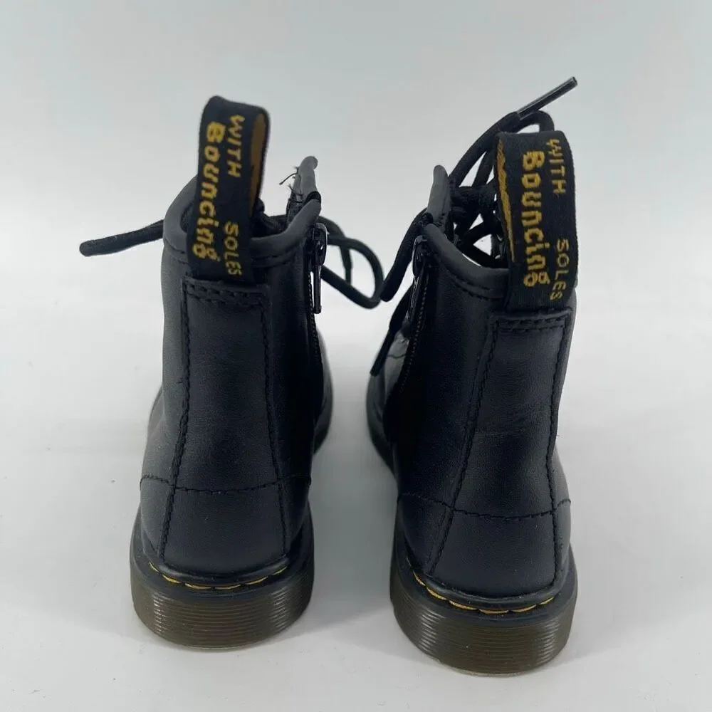 Dr. Martens Kids 1460 J Softy T Black Leather Combat Boots Size 11 AirWair